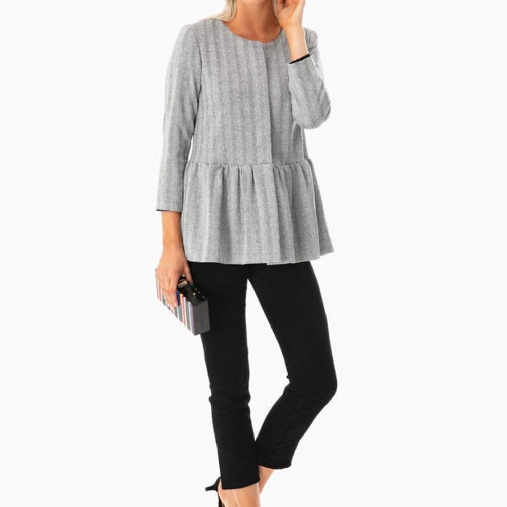 Tuckernuck Darby Peplum Blazer herringbone